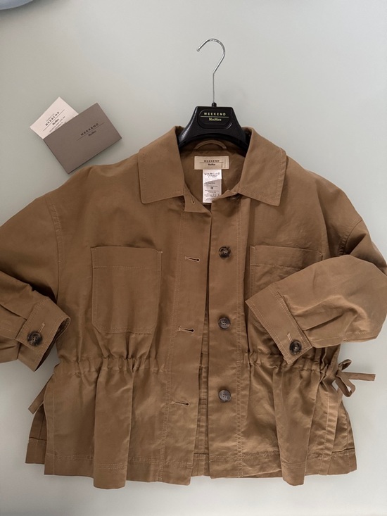 Weekend Max Mara Jackets & Blazers - Weekend Max Mara Brown Coulis Crop Utility Jacket